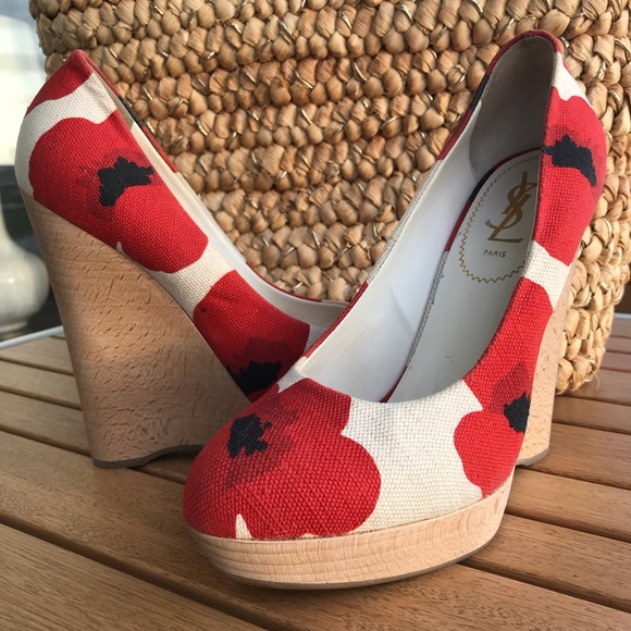 YSL Marimekko Collaboration Platform Size 9 in good preowned condition no flaws - Picture 3 of 8
